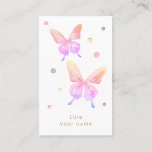 Rainbow Butterfly Water Color Illustration Card