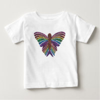 Rainbow Butterfly (white) - Baby T-Shirt