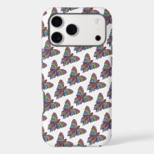 Rainbow Butterfly (white) - iPhone Case
