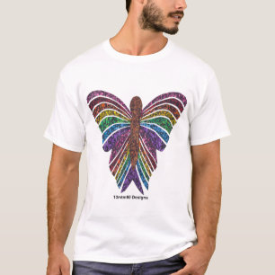 Rainbow Butterfly (white) - Men's Light T-Shirt
