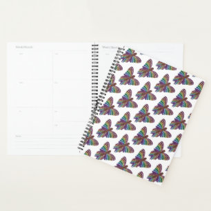 Rainbow Butterfly (white) - Planner