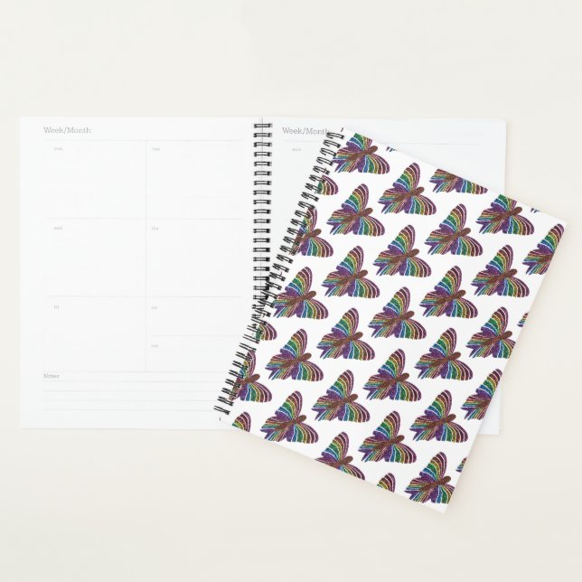 Rainbow Butterfly (white) - Planner (Display)