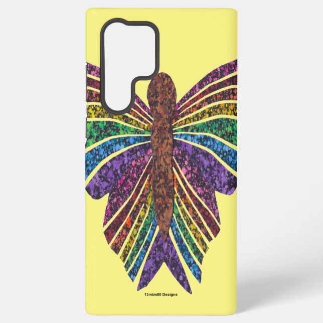 Rainbow Butterfly (yellow) - Samsung Phone Case (Back)