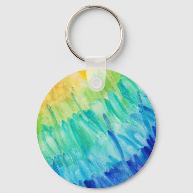 Rainbow Button Keychain (Front)