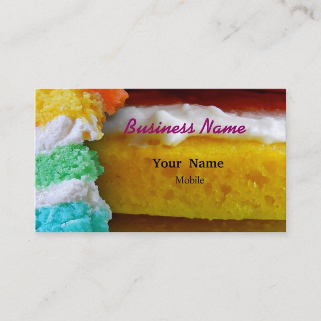 Rainbow Cake Business Card (Front)