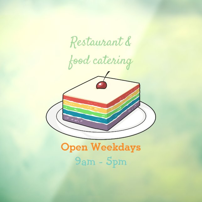 Rainbow cake cartoon illustration (Sheet 3)