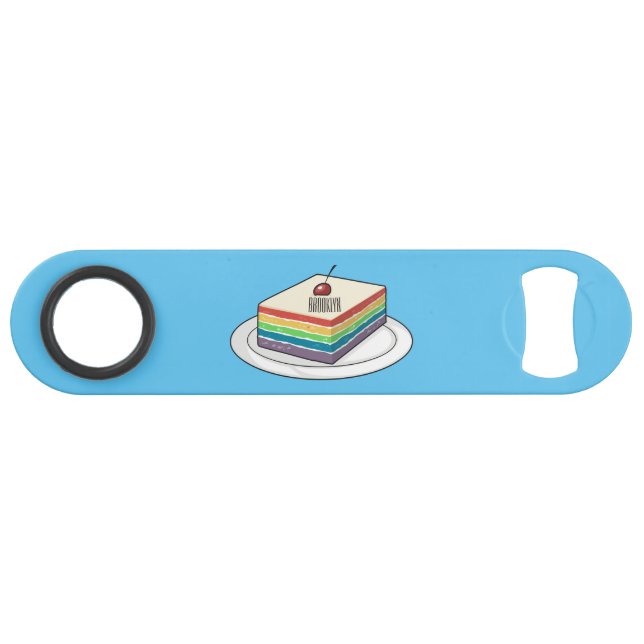 Rainbow cake cartoon illustration  (Front (Horizontal))