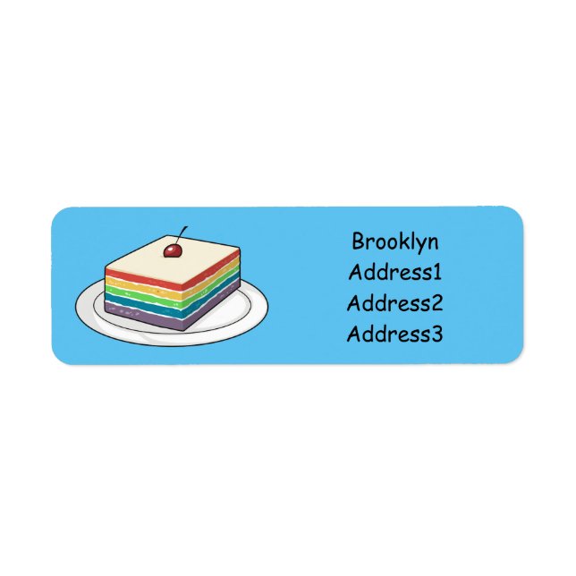 Rainbow cake cartoon illustration (Front)