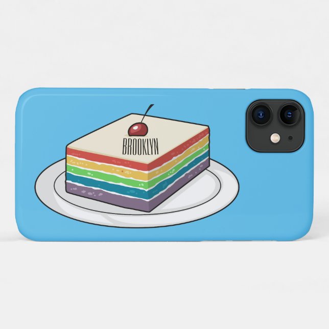 Rainbow cake cartoon illustration  Case-Mate iPhone case (Back (Horizontal))