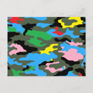 rainbow camo postcard