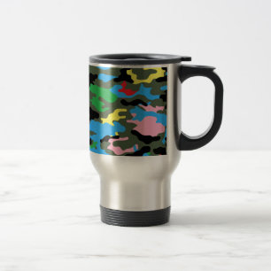 rainbow camo travel mug