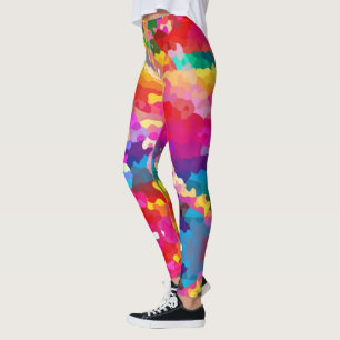 Rainbow Camouflage Leggings - Colourful Pants