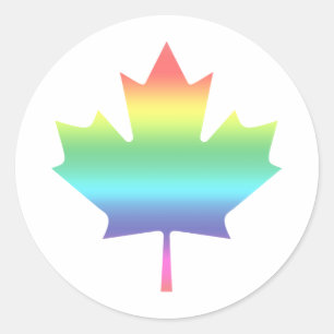 Rainbow Canada Classic Round Sticker