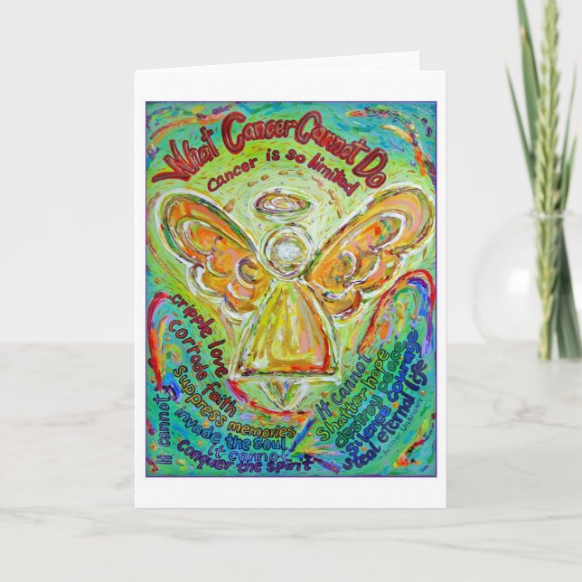 Rainbow Cancer Angel Card (Front)