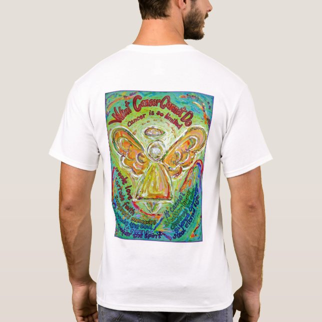 Rainbow Cancer Angel T-shirt (Back)