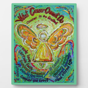 Rainbow Cancer Cannot Do Angel Art Painting Plaque