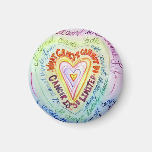 Rainbow Cancer Heart Magnet