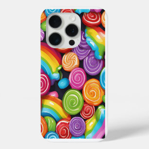 Rainbow candies iPhone 15 pro case