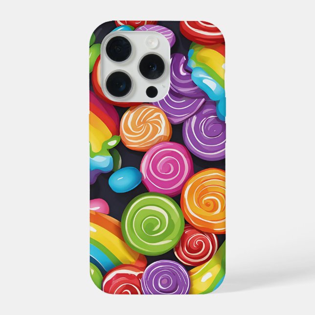 Rainbow candies iPhone case (Back)