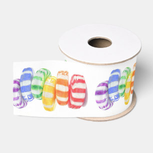 RAINBOW CANDY 3" Wide Grosgrain Ribbon