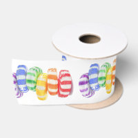 RAINBOW CANDY 3" Wide Satin Ribbon