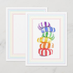 RAINBOW CANDY 4.25x5.5 Flat Card