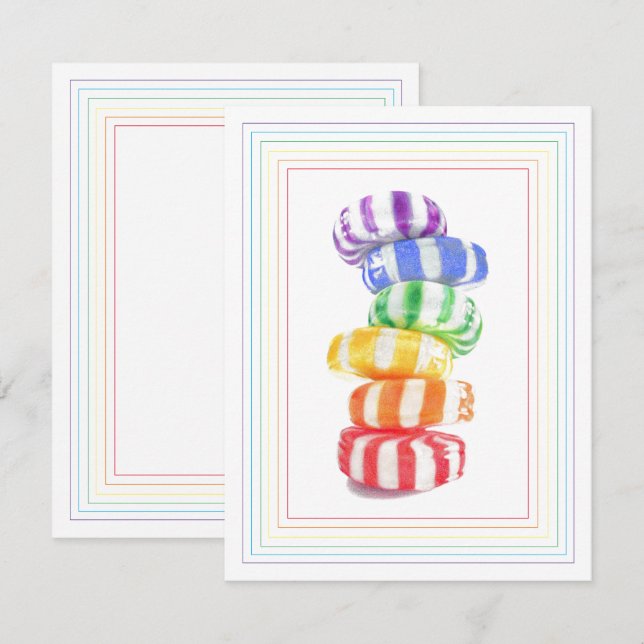RAINBOW CANDY 4.25x5.5 Flat Card (Front/Back)