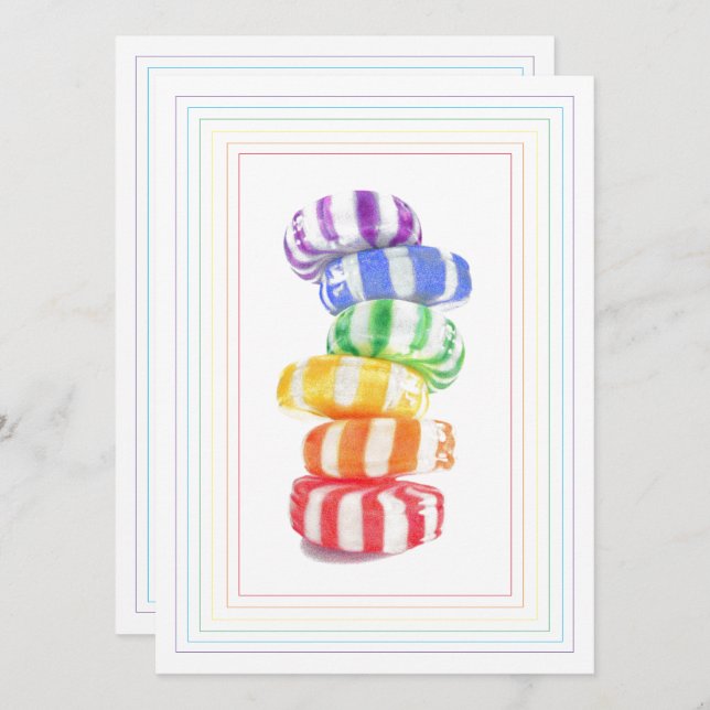 RAINBOW CANDY 5.5x7.5 Flat Card (Front/Back)