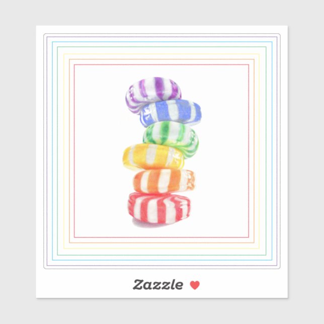 RAINBOW CANDY 6" Vinyl Sticker (Sheet)
