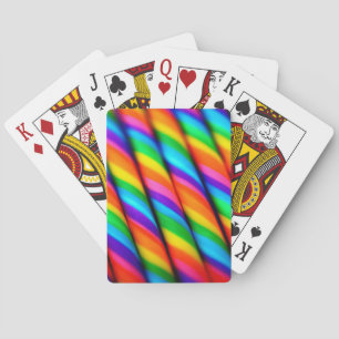 Rainbow Candy Cane Playing Cards