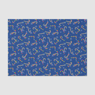 Rainbow Candy Canes Christmas Tissue Paper