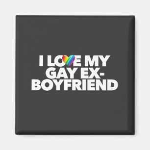 Rainbow Candy Heart I Love My Gay Ex Boyfriend Magnet