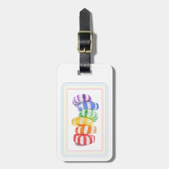 RAINBOW CANDY Luggage Tag  (Front Vertical)