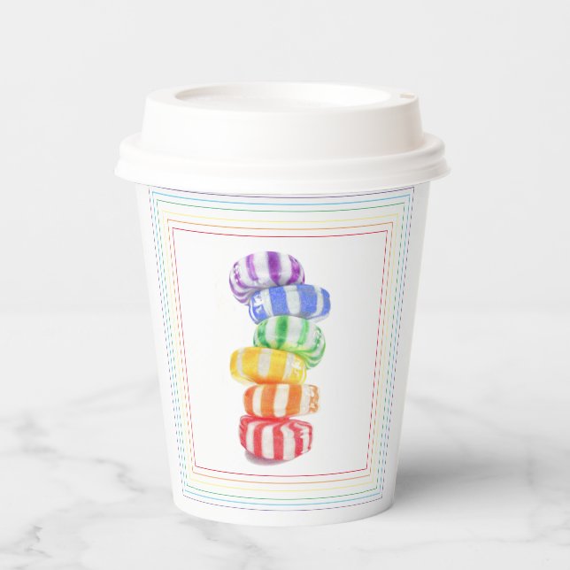 RAINBOW CANDY Paper Cups (Front)
