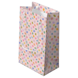 Rainbow candy polka dots small gift bag