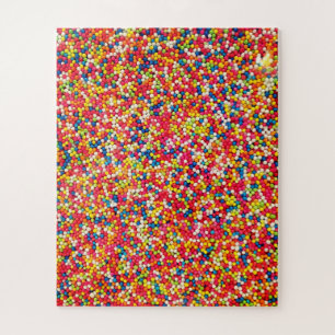 Rainbow Candy Sprinkle Pattern Jigsaw Puzzle