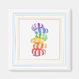RAINBOW CANDY Square Magnet