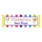 Rainbow Candy Sweet Shoppe Custom Name Birthday