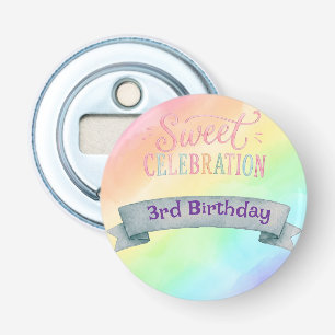 Rainbow Candyland Birthday Bottle Opener