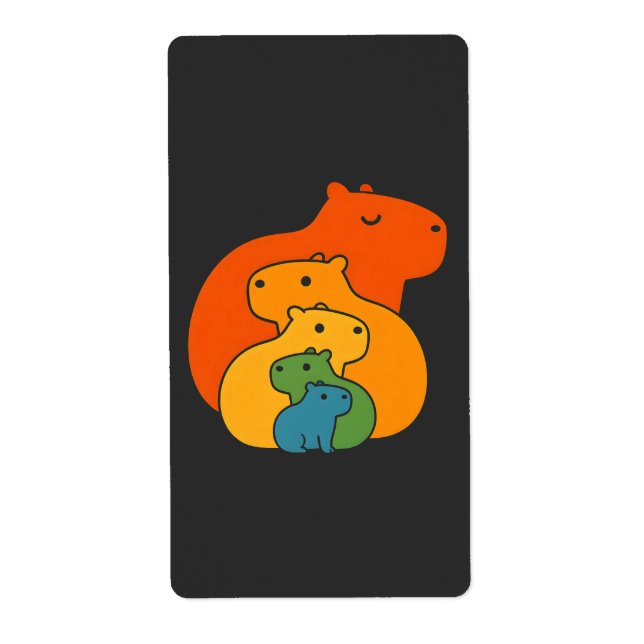 Rainbow capybaras  (Front)