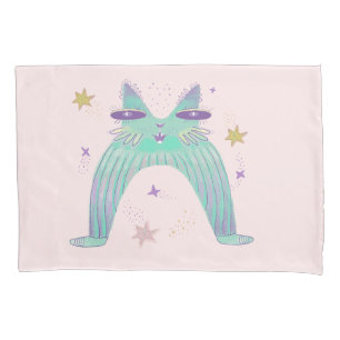 rainbow cat art pillowcase