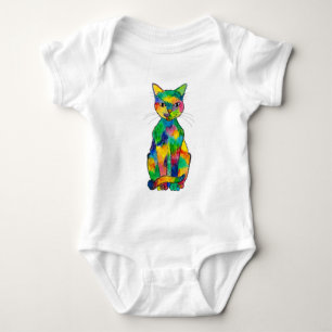 Rainbow Cat Baby Bodysuit