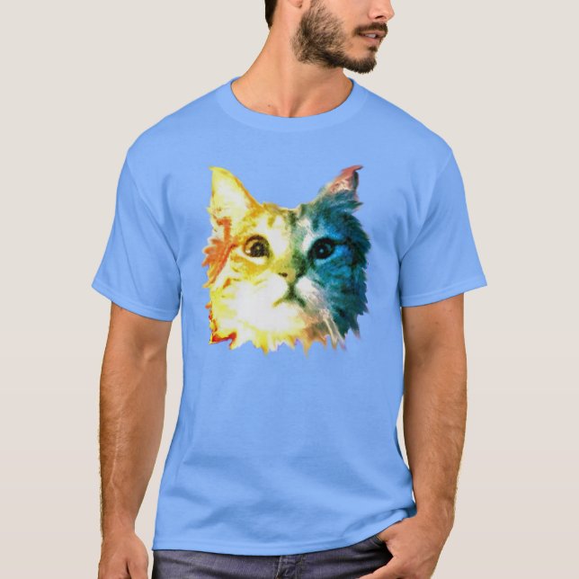 Rainbow cat head T-Shirt (Front)