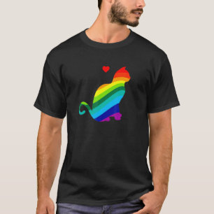 Rainbow Cat I Love Cats T-Shirt