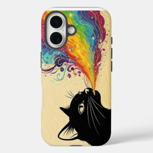 Rainbow cat iPhone 16 case