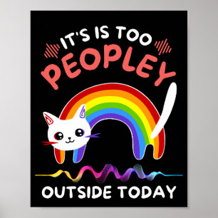 Rainbow Cat Poster, Rainbow Art  Funny Cat Lover Poster