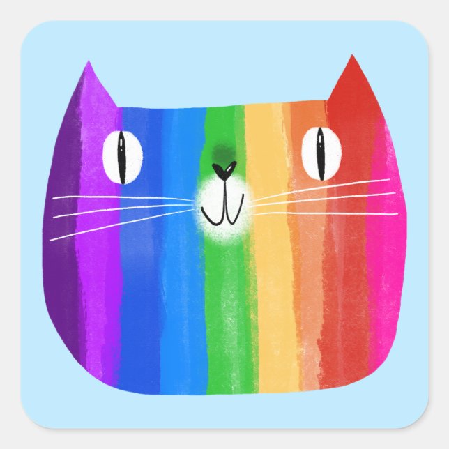 Rainbow Cat Sticker (Front)