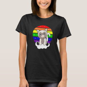 Rainbow Cat Sweet Cats For Kids Siamcat T-Shirt