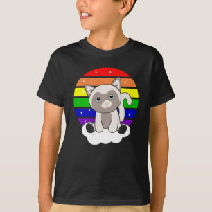 Rainbow Cat Sweet Cats For Kids Siamcat T-Shirt