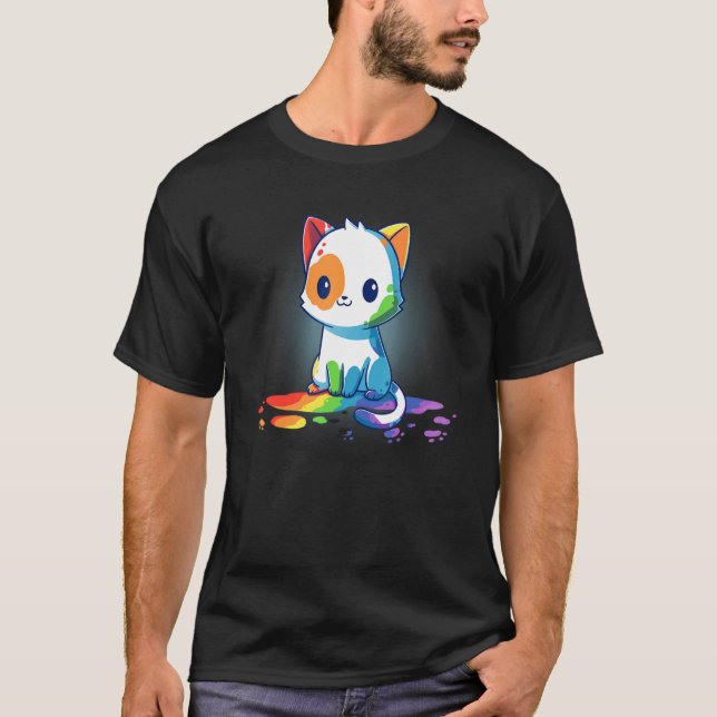 Rainbow Cat T-Shirt (Front)